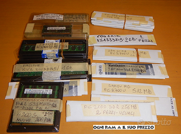 MEMORIE RAM  VARIE PER PC DATATI E MENO DATATI