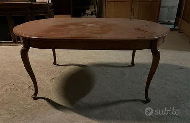 Tavolo ovale in legno stile Luigi XV