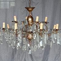 Lampadario con cristalli 