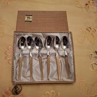 CUCCHIAINI DA CAFFE' VINTAGE CON MANICI DORATI