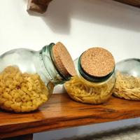 Vaso barattolo anfora vetro tappo sughero 4 pezzi