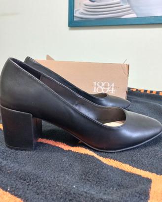 Décolleté nere Bata con tacco , similpelle 40 