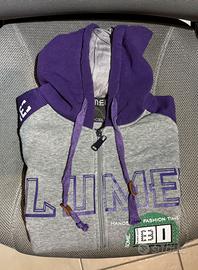 🥼Felpa con cappuccio, grigio/viola, taglia XL