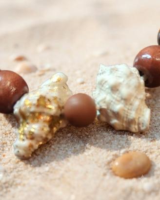 Bracciale mare  con perline e conchiglie 