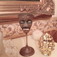 Scultura maschera vintage