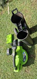 Greenworks 48V(24V x 2) Aspirafoglie Soffiatore