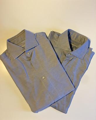 Camicie Xacus in oxford sabbia e grigio tg. 39