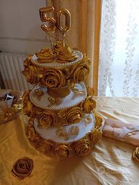 torta scenografica per 50 anni di matrimonio