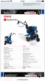 Motozappa yamaha YT275