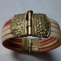 Bracciale indiano argento e osso