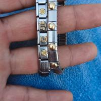  due bracciale oro  e acciaio 