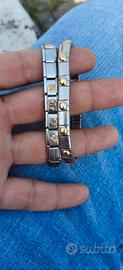  due bracciale oro  e acciaio 