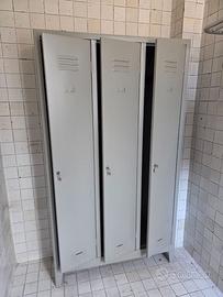 Armadietto spogliatoio 3 ante metallo 180 cm
