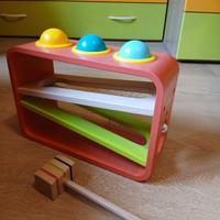 Martelletto con palline e percorso in legno