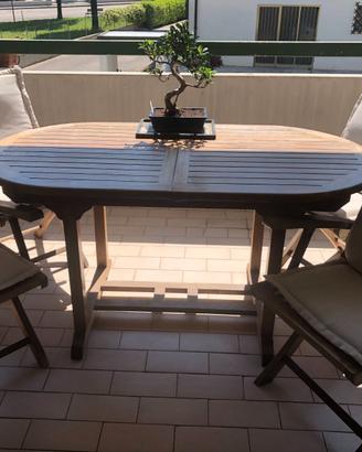 Tavolo da giardino/terrazzo con 4 sedie