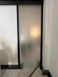 Anta/porta scorrevole esterno muro in vetro