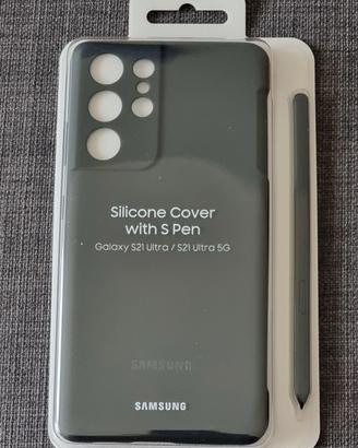Samsung cover in silicone più S pen  per S21 Ultra