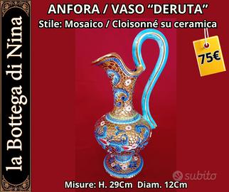 Anfora Brocca Ceramica Deruta Fatta a Mano