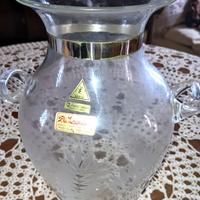 Vaso cristallo e argento