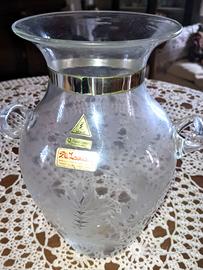 Vaso cristallo e argento