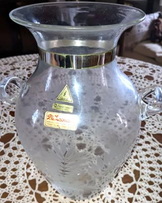 Vaso cristallo e argento