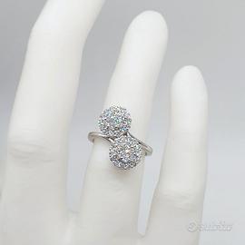 COD.18.26 ANELLO ORO BIANCO 18K 750 DIAMANTI