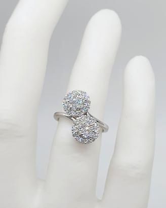 COD.18.26 ANELLO ORO BIANCO 18K 750 DIAMANTI