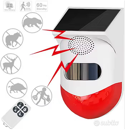 Sensore movimento con sirena WiFi Tuya solare/elet