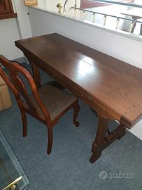 Tavolo allungabile a libro legno Massello