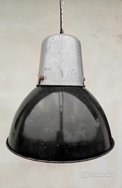 Lampada industriale Vintage smaltata Mazda Francia