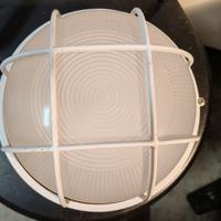 Lampade Circolari in vetro e Alluminio Bianche