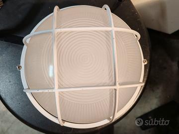 Lampade Circolari in vetro e Alluminio Bianche
