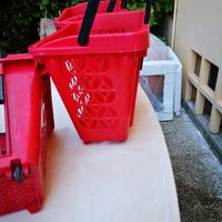 trolley carrellini per la spesa con ruote in plast
