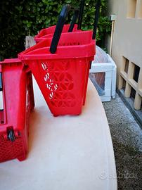 trolley carrellini per la spesa con ruote in plast