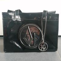 Borsa originale Armani Jeans nero lucido