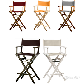 Sedia Sgabello Pieghevole Regista Legno Portatile