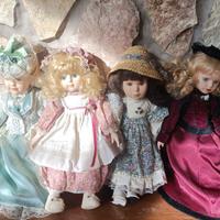 quattro  belle bambole da collezione