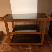 Carrello artigianale in rovere