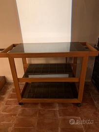 Carrello artigianale in rovere