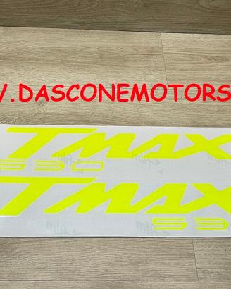 coppia adesivi scudo tmax 530 GIALLO FLUO