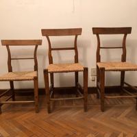 SEDIE IN LEGNO IMPAGLIATE