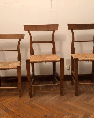 SEDIE IN LEGNO IMPAGLIATE