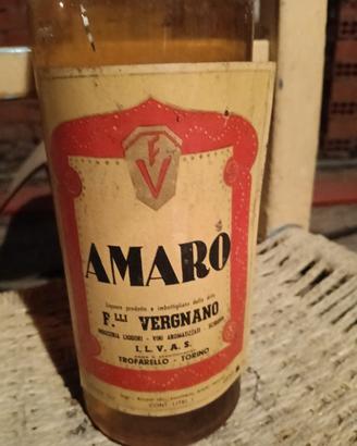 bottiglia collezione di amaro Vergnano