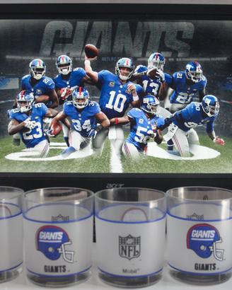 BICCHIERI DA COLLEZIONE 4 PEZZI VINTAGE NFL NEW YO