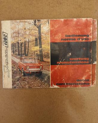 libretto uso e manutenzione Simca 1000