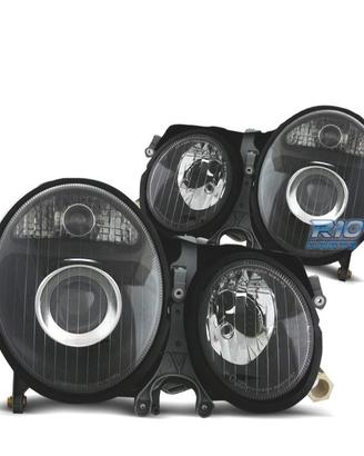 FARI PER MERCEDES CLASSE E W210 99-02 FONDO NERO