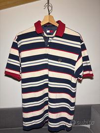 Polo Tommy Hilfiger M Cotone a righe logo vintage