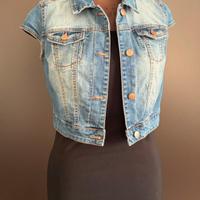 Gilet jeans mini Mango tg xs