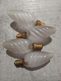 Luci a incandescenza tortiglione smerigliato E14
