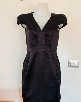 Vestito tubino nero lucido TOY G